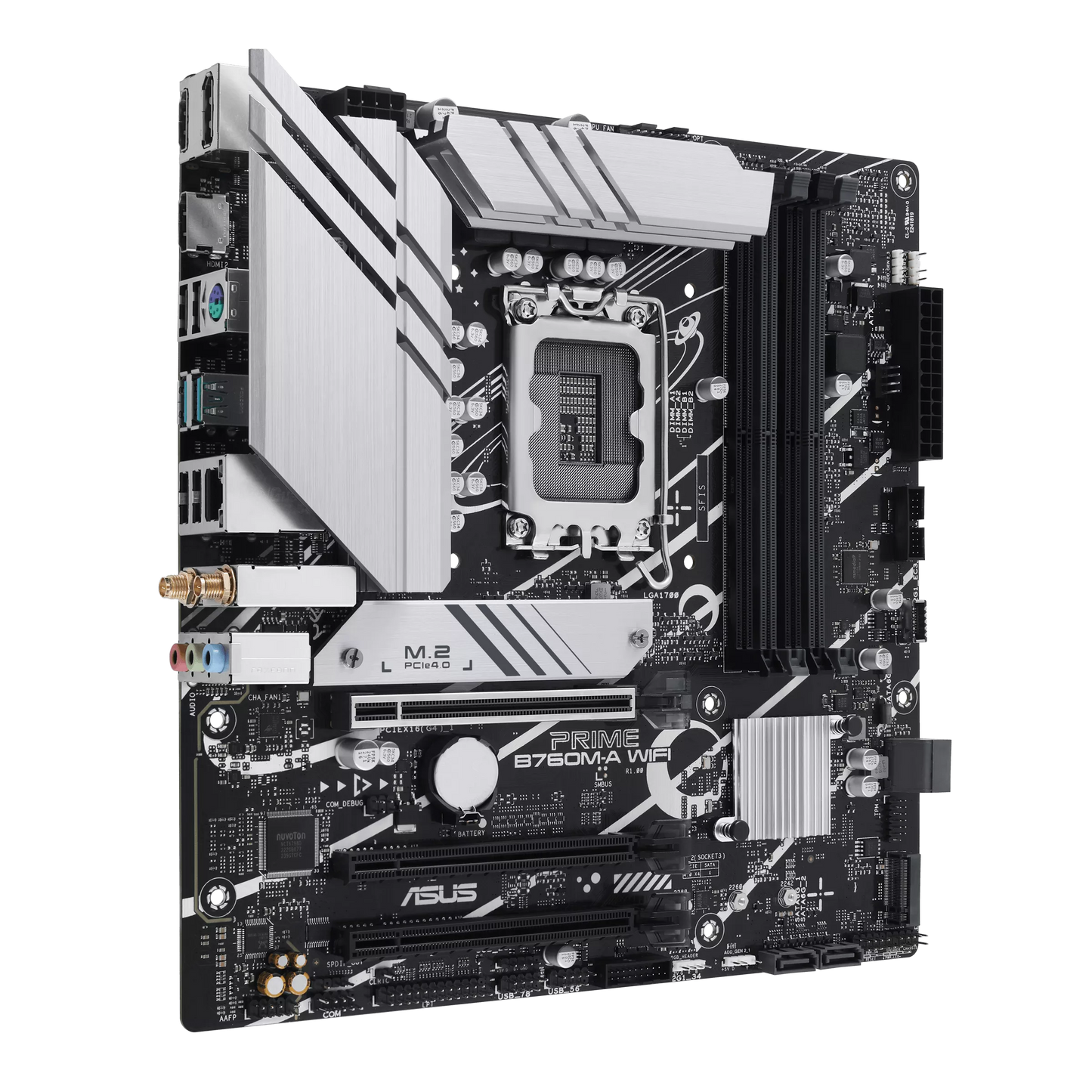 ASUS PRIME B760M-A WIFI Intel B760 Micro-ATX Motherboard — LGA1700 | DDR5 | Wi-Fi 6 | 2.5GbE | PCIe 4.0 | Aura Sync