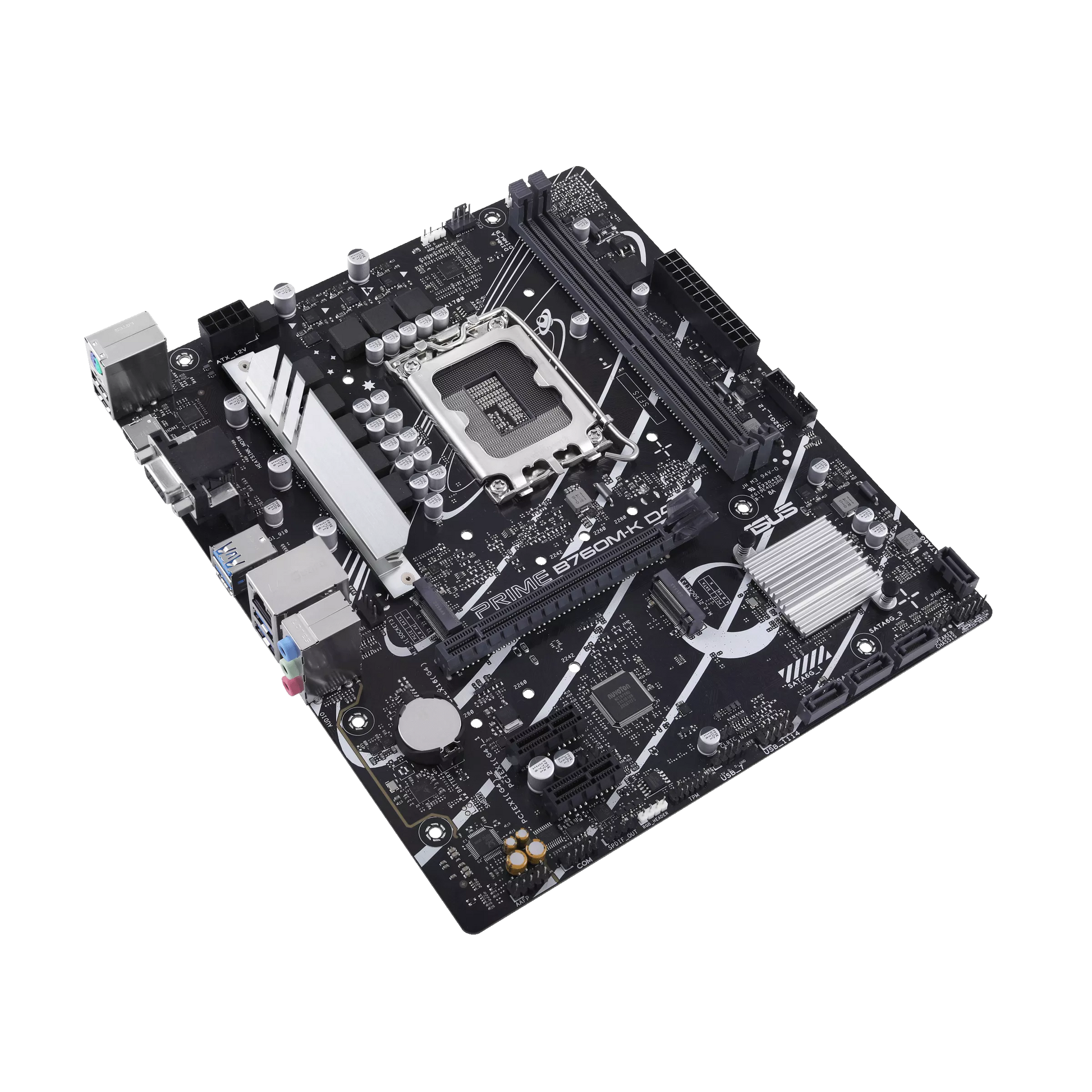 ASUS PRIME B760M-K D4 Intel B760 Micro-ATX Motherboard — LGA1700 | DDR4 | 2.5GbE | PCIe 4.0 | Aura Sync