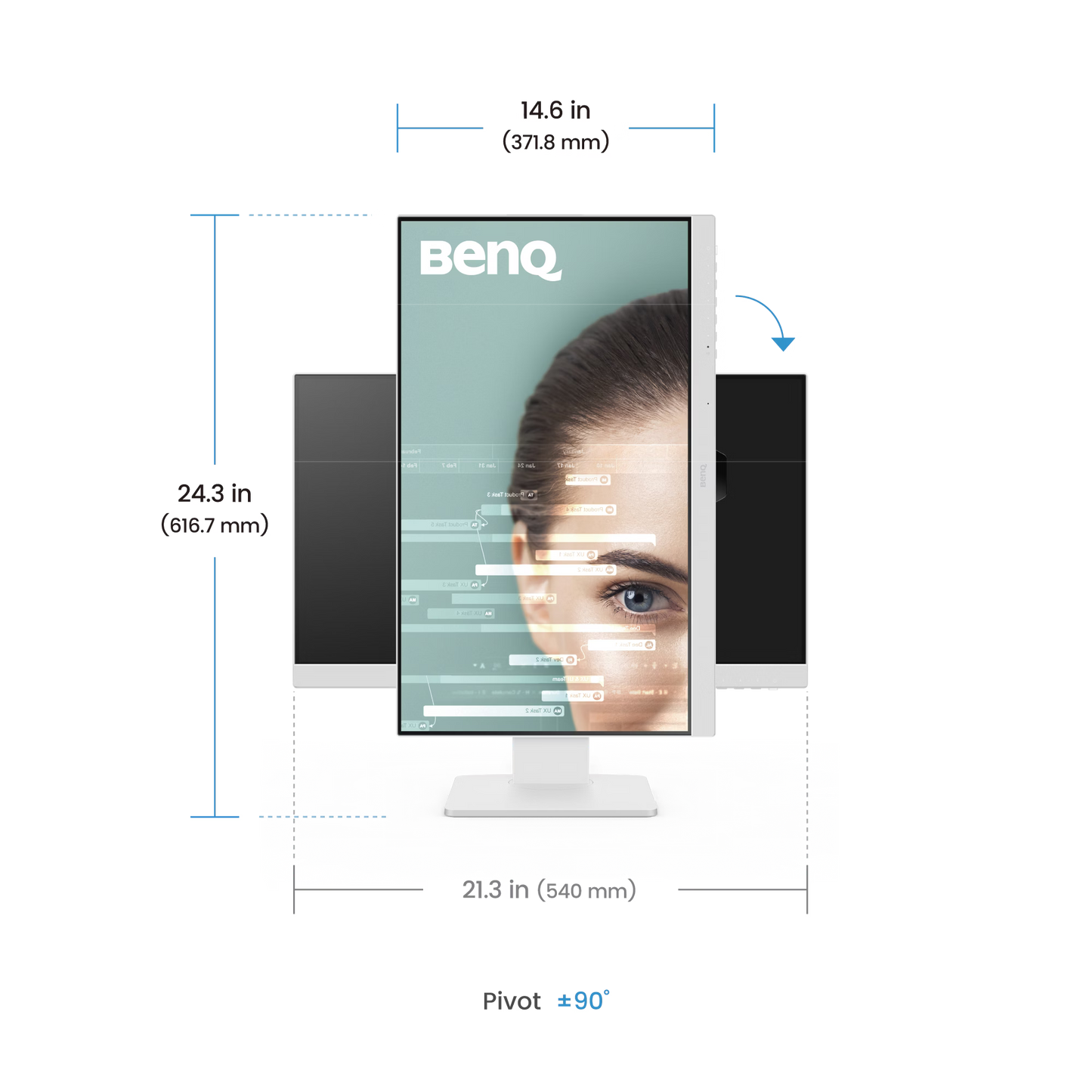 BenQ GW2486TC I 23.8" 100Hz Ergonomic USB-C Home Office Monitor