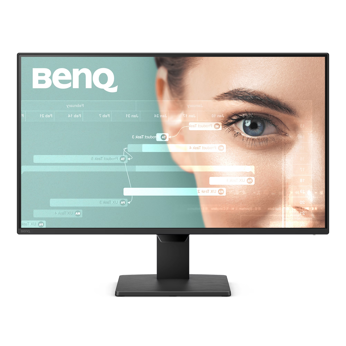 BenQ GW2490P 23.8" FHD IPS Eye-Care Home Office Monitor — 1920×1080 | 120Hz | 5ms GtG/1ms MPRT | 1500:1 | 99% sRGB | 2×HDMI + DisplayPort | Built-in Speakers | TÜV Flicker-Free | Low Blue Light+ | VESA MediaSync | 3-Year Warranty