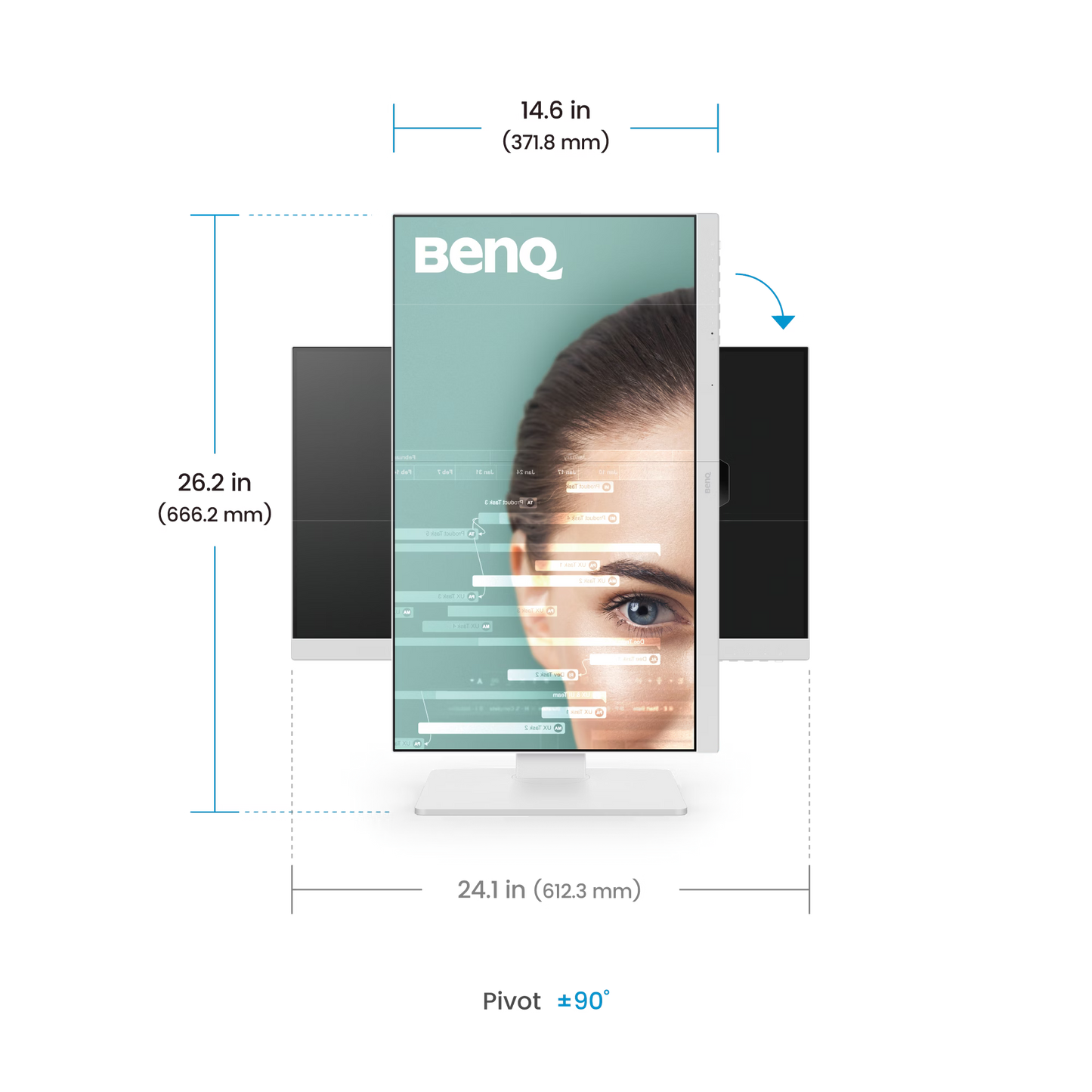 BenQ GW2786TC 27" IPS 100Hz Full HD Coding Monitor — USB-C 65W PD | Daisy Chain | White