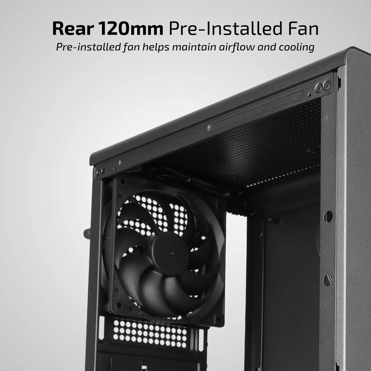 iBall AT:10 Mid-Tower ATX / Micro-ATX PC Cabinet with SMPS — Grey