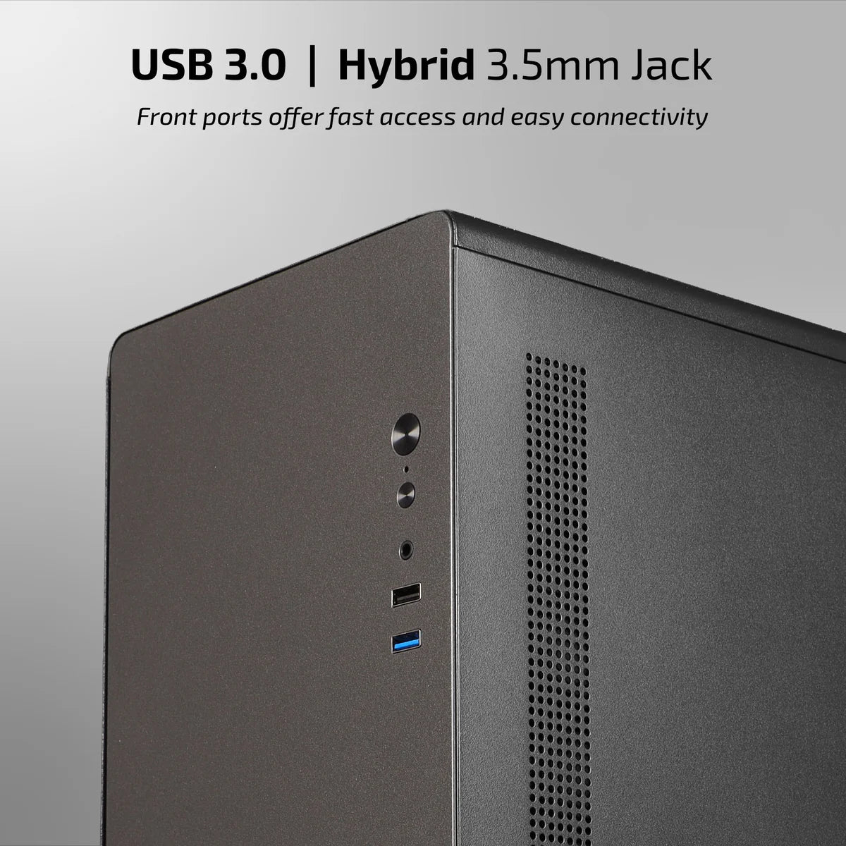 iBall AT:10 Mid-Tower ATX / Micro-ATX PC Cabinet with SMPS — Grey