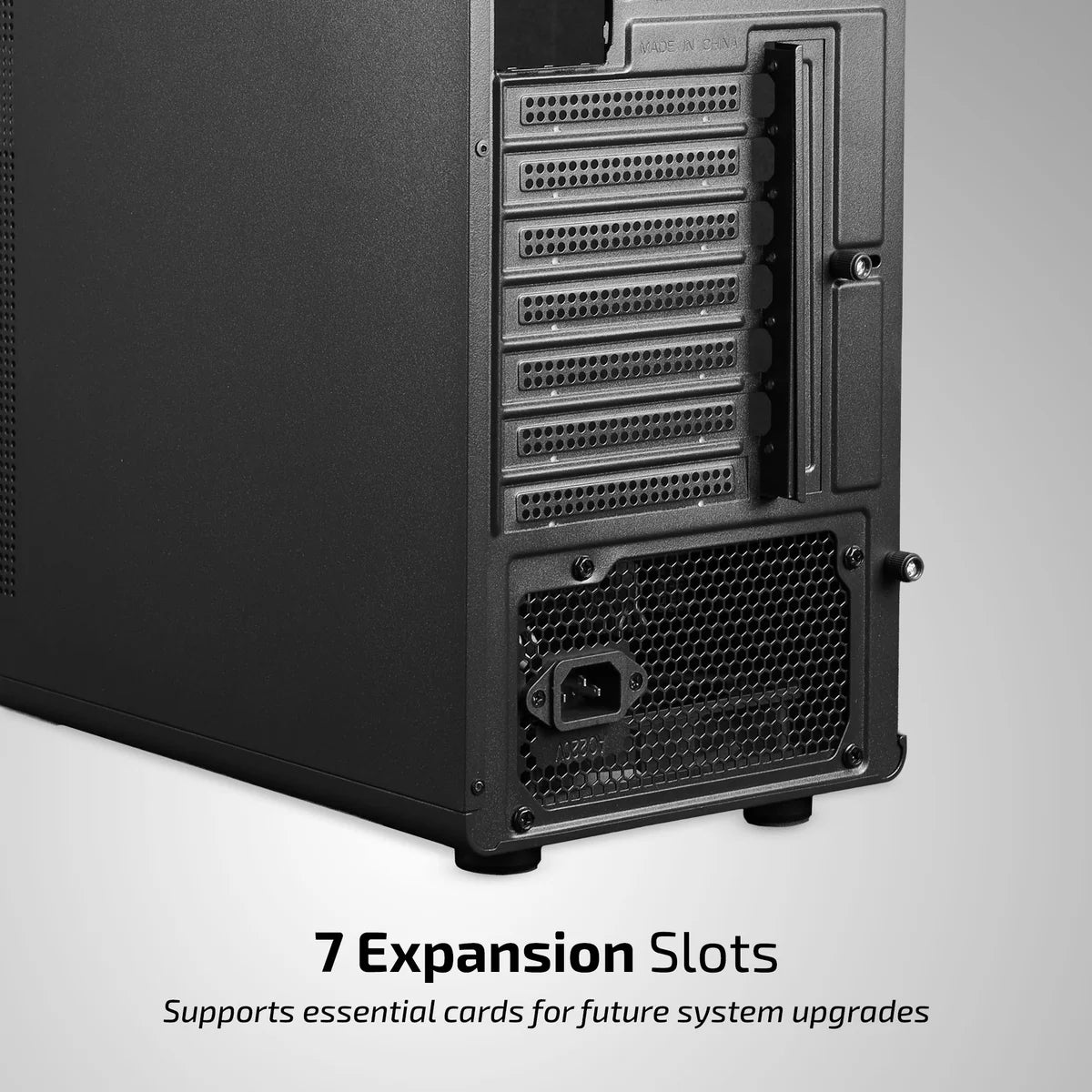 iBall AT:10 Mid-Tower ATX / Micro-ATX PC Cabinet with SMPS — Grey