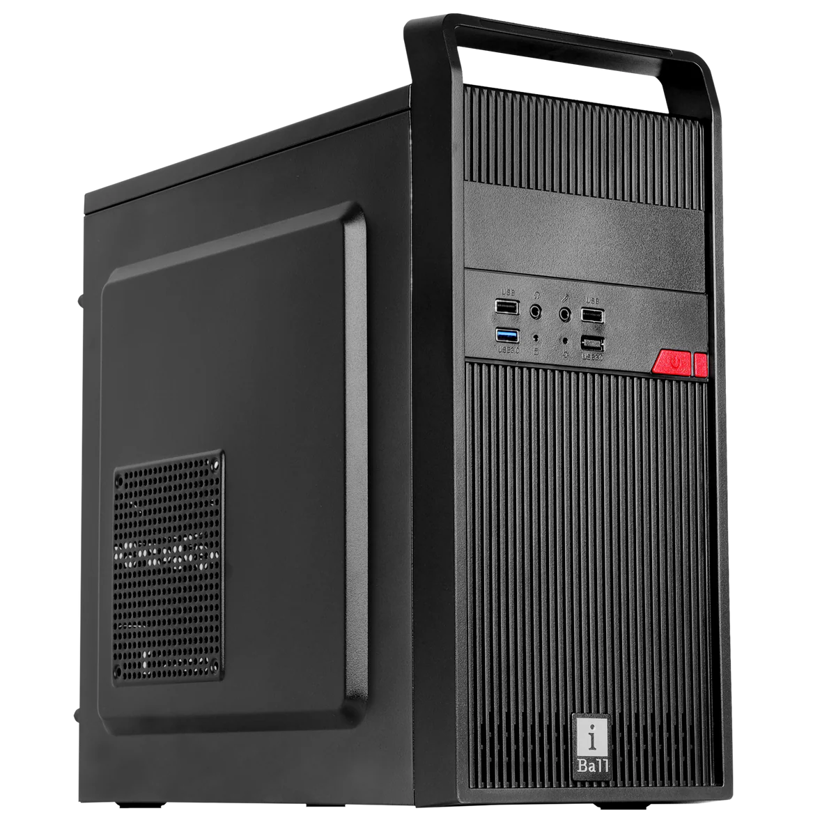 iBall MT:10 Mini-Tower Micro-ATX / Mini-ITX PC Cabinet with SMPS — Black