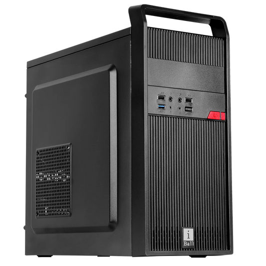 iBall MT:10 Mini-Tower Micro-ATX / Mini-ITX PC Cabinet with SMPS — Black