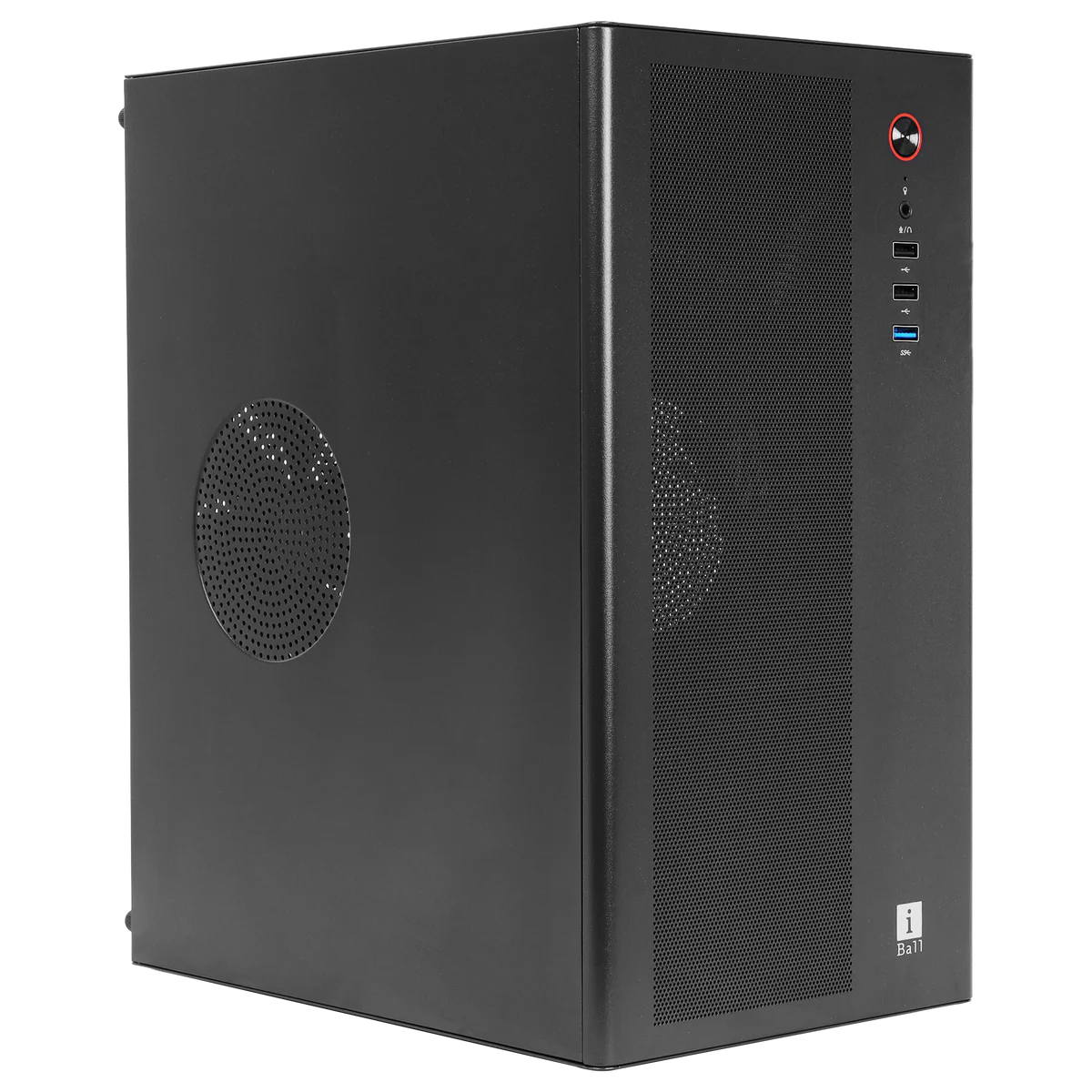 iBall MT:20 Mini-Tower Micro-ATX / Mini-ITX PC Cabinet with SMPS — Black / White