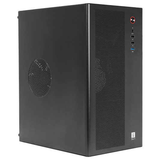 iBall MT:20 Mini-Tower Micro-ATX / Mini-ITX PC Cabinet with SMPS — Black / White