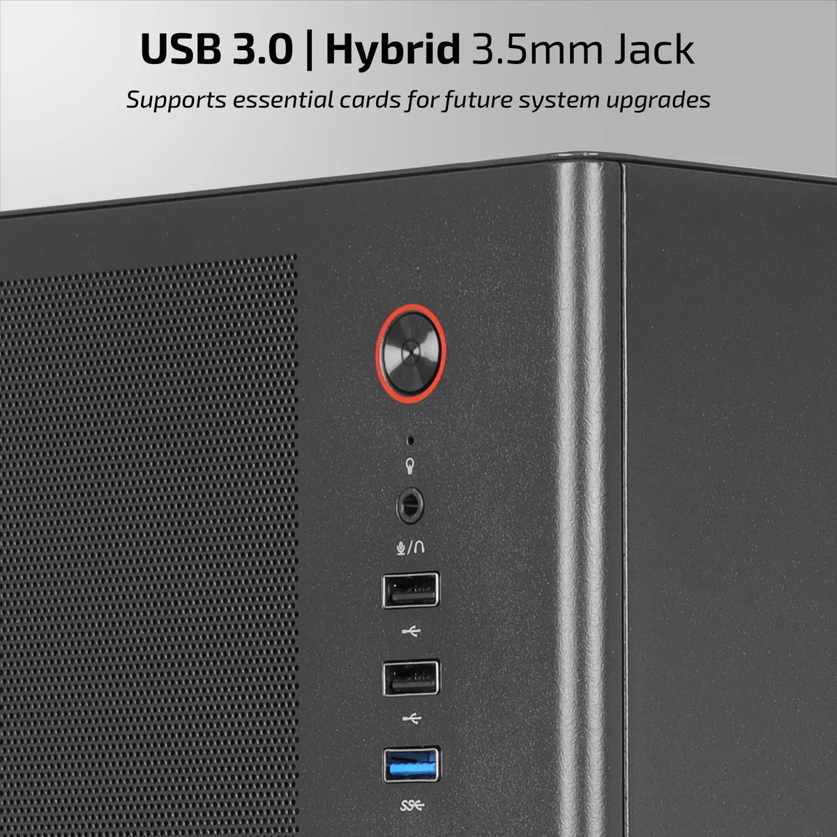 iBall MT:20 Mini-Tower Micro-ATX / Mini-ITX PC Cabinet with SMPS — Black / White