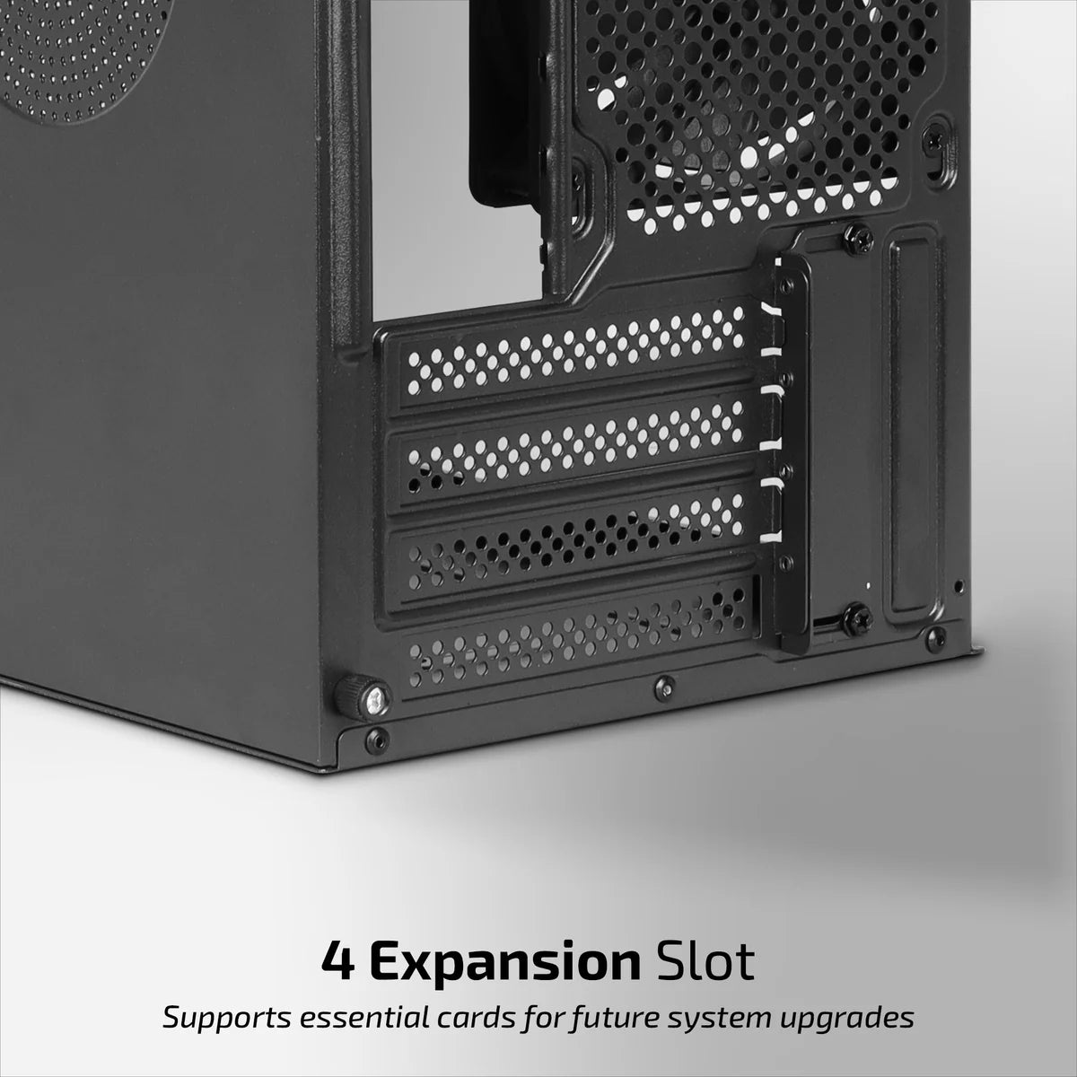 iBall MT:20 Mini-Tower Micro-ATX / Mini-ITX PC Cabinet with SMPS — Black / White