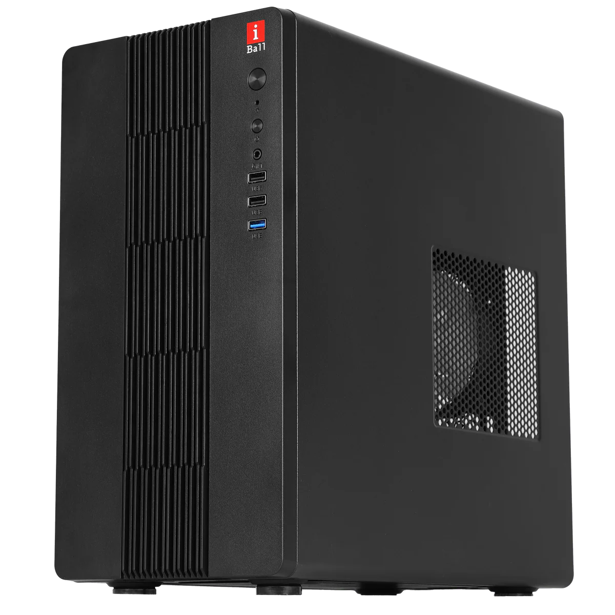 iBall MT:30 Mini-Tower Micro-ATX / Mini-ITX PC Cabinet with SMPS — Black / White