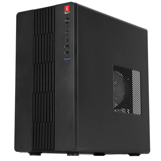 iBall MT:30 Mini-Tower Micro-ATX / Mini-ITX PC Cabinet with SMPS — Black / White