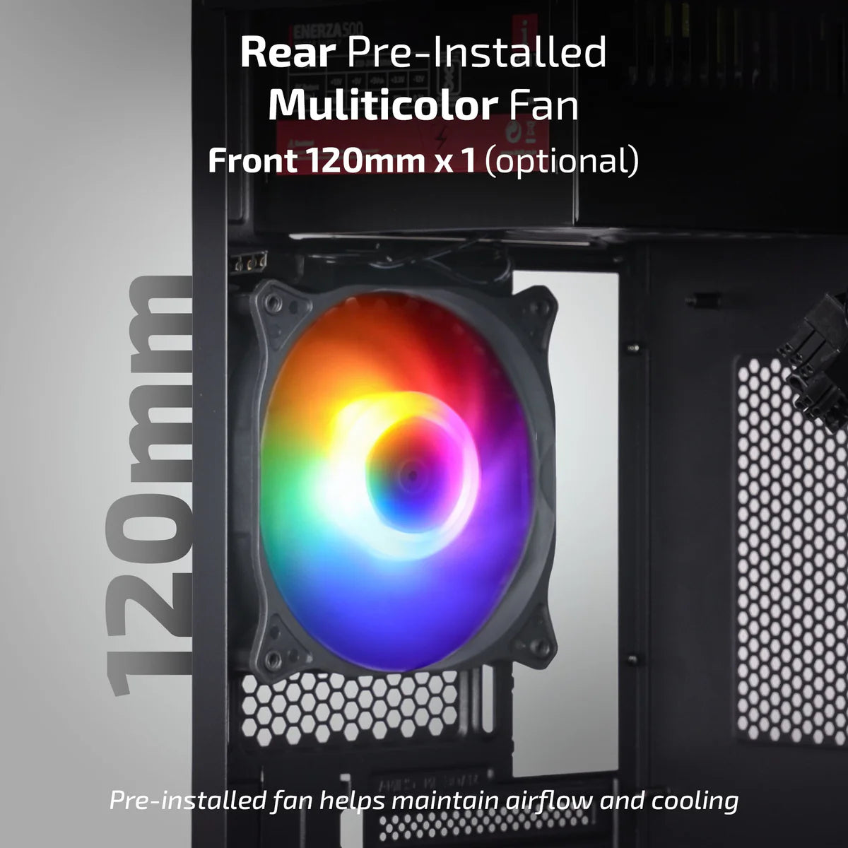 iBall MT:30 Mini-Tower Micro-ATX / Mini-ITX PC Cabinet with SMPS — Black / White