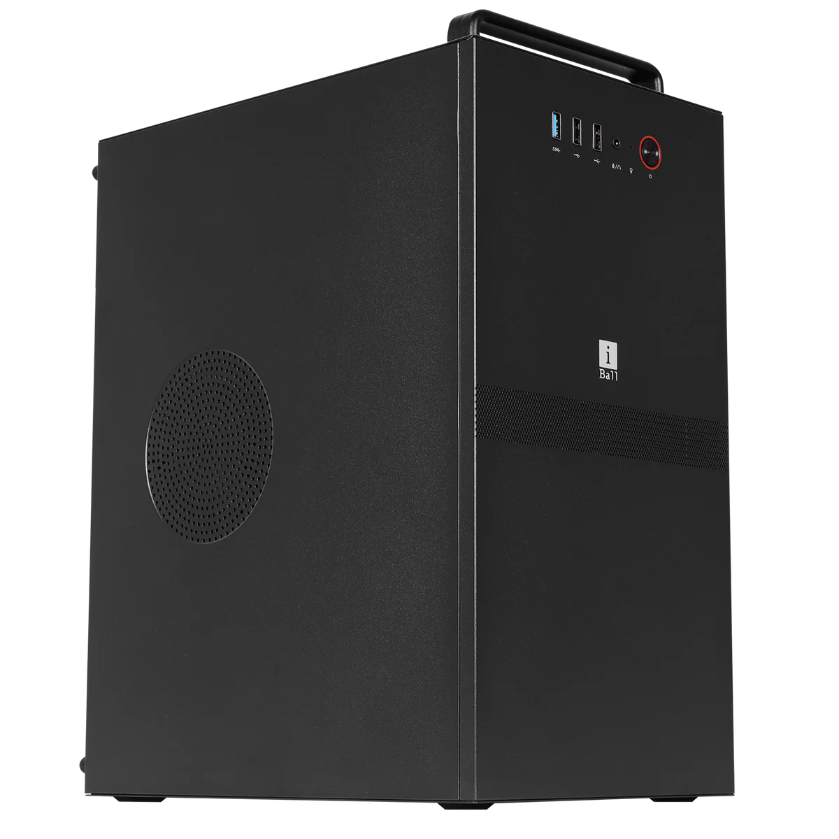 iBall MT:40 Mini-Tower Micro-ATX / Mini-ITX PC Cabinet with SMPS — Black / White