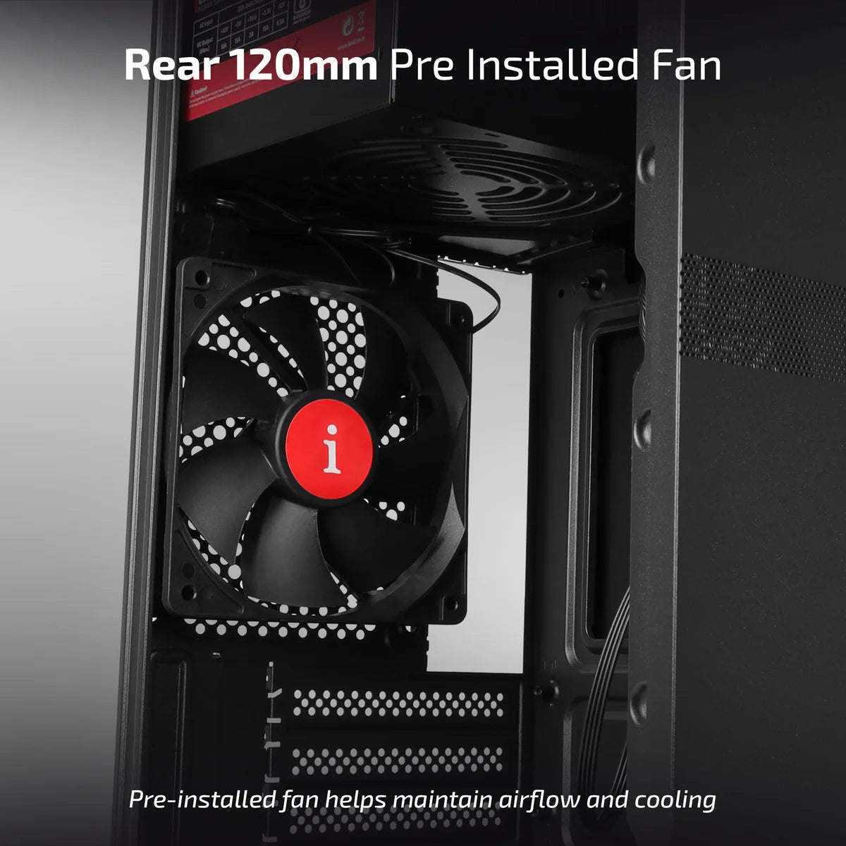 iBall MT:40 Mini-Tower Micro-ATX / Mini-ITX PC Cabinet with SMPS — Black / White
