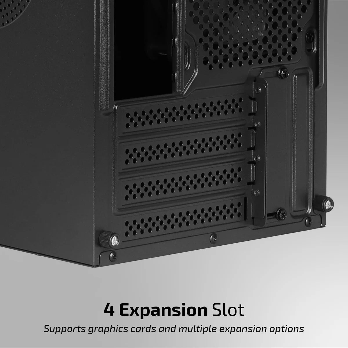 iBall MT:40 Mini-Tower Micro-ATX / Mini-ITX PC Cabinet with SMPS — Black / White