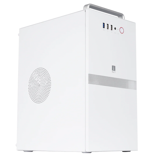 iBall MT:40 Mini-Tower Micro-ATX / Mini-ITX PC Cabinet with SMPS — Black / White