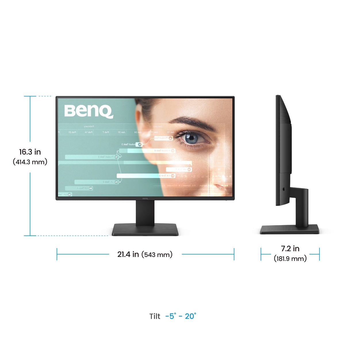BenQ GW2491P 23.8" FHD IPS Eye-Care Home Office Monitor — 1920×1080 | 120Hz | 5ms GtG/1ms MPRT | 99% sRGB | TÜV Flicker-Free | Low Blue Light+ | ePaper & Care Mode | HDMI + DisplayPort | 3-Year Warranty