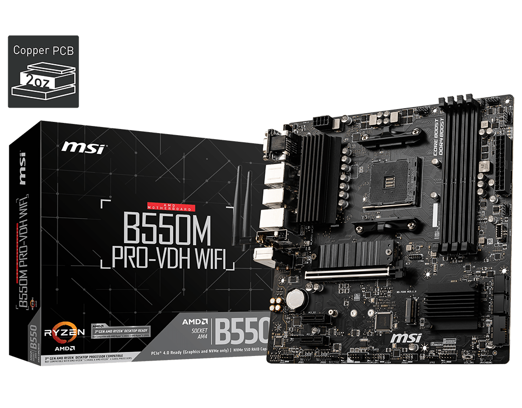 Msi B550M Pro-VDH (Wi-fi) Motherboard - Image 2