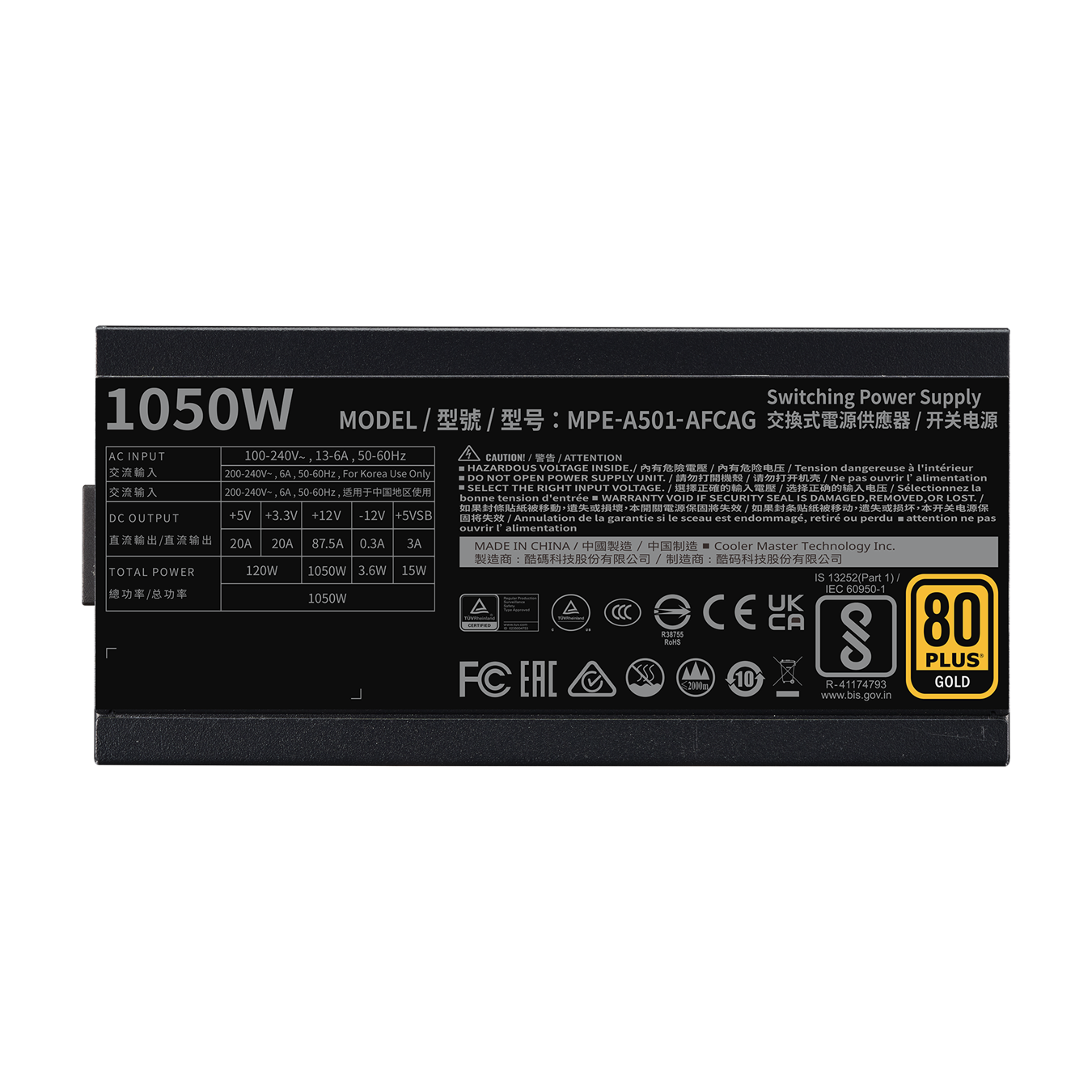 CoolerMaster MWE Gold 1050 V2 Power Supply