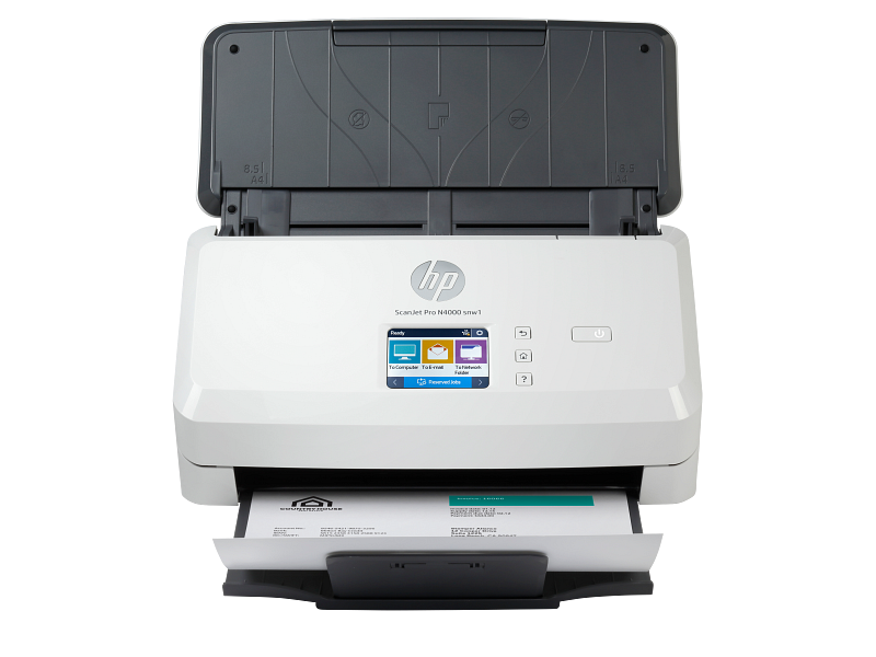 HP ScanJet Pro N4000 snw1 Sheet-feed Scanner — 40 ppm | 50-Sheet ADF | Wi-Fi | Ethernet | USB 3.0 | 4000 Pages/Day (6FW08A)