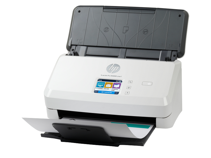 HP ScanJet Pro N4000 snw1 Sheet-feed Scanner — 40 ppm | 50-Sheet ADF | Wi-Fi | Ethernet | USB 3.0 | 4000 Pages/Day (6FW08A)