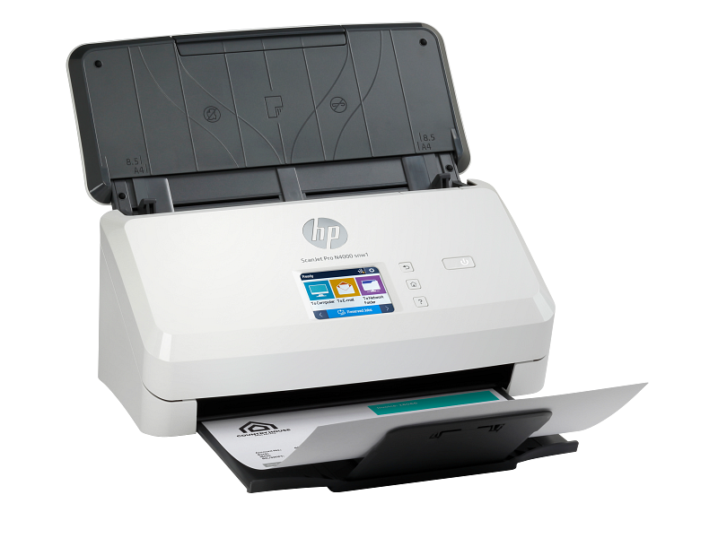 HP ScanJet Pro N4000 snw1 Sheet-feed Scanner — 40 ppm | 50-Sheet ADF | Wi-Fi | Ethernet | USB 3.0 | 4000 Pages/Day (6FW08A)