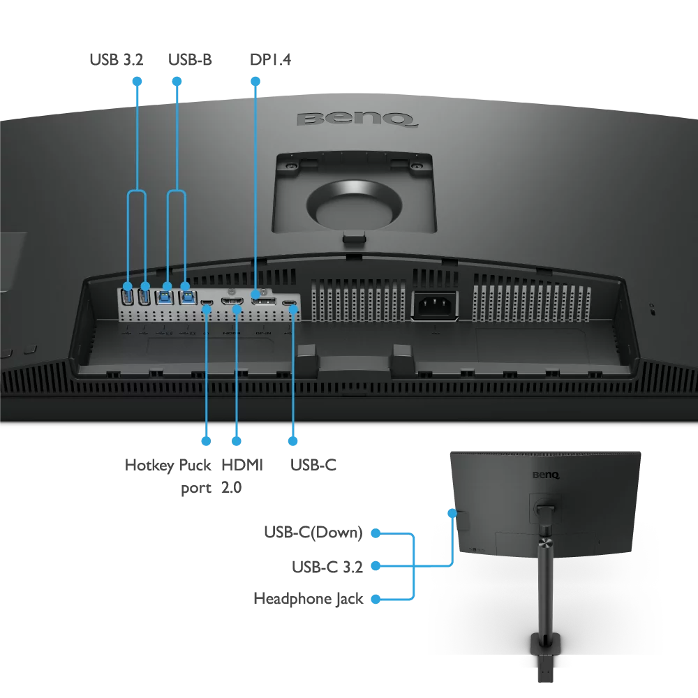 BenQ PD3205UA (32-inch Ergo Arm 4K UHD sRGB HDR10 USB-C Designer Monitor) - Image 6
