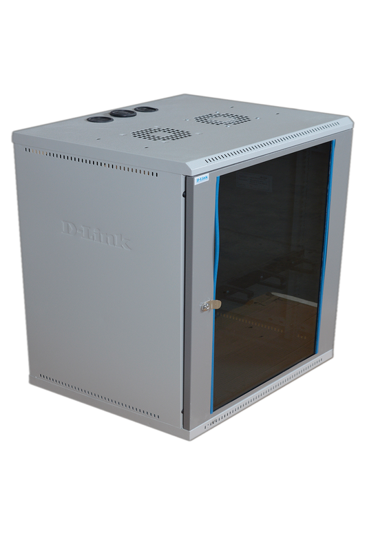D-Link NWR-9U-5560-GR 9U Wall Mount Steel Enclosure — 550mm Wide | 600mm Deep | Lockable Glass Door | Grey