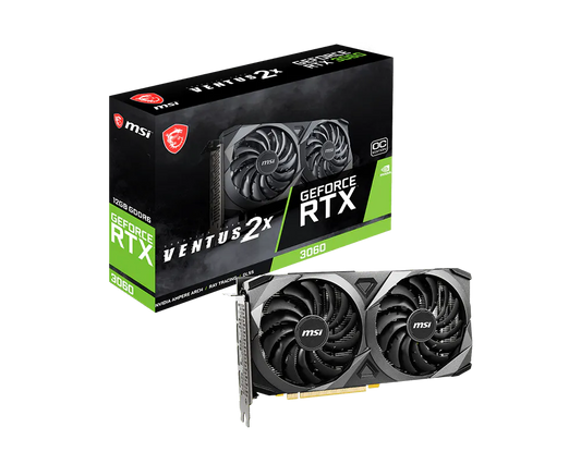 MSI GeForce RTX 3060 VENTUS 2X 12G OC Graphics Card — NVIDIA Ampere | 12GB GDDR6 | PCIe 4.0 | 1807 MHz Boost