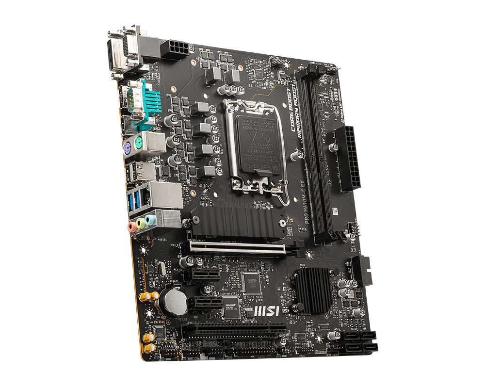 MSI PRO H610M-C EX Intel H610 Micro-ATX Motherboard — LGA1700 | DDR5 | PCIe 4.0 | Quad Display | COM Port | Business PRO Series
