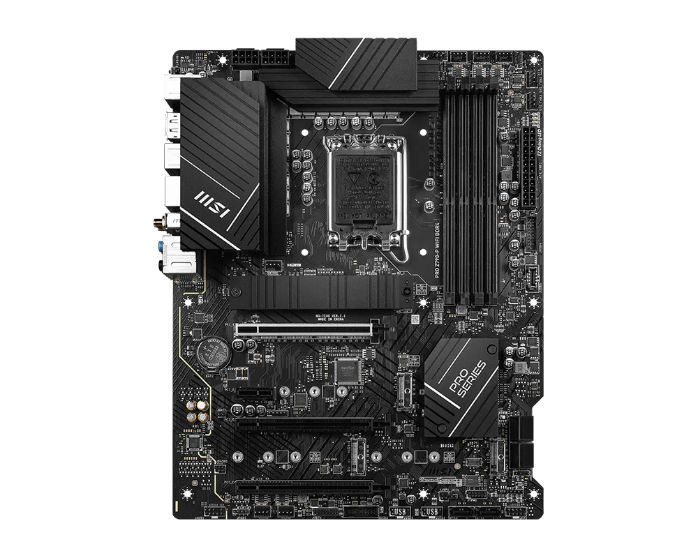 MSI PRO Z790-P WIFI DDR4 Intel Z790 ATX Motherboard — LGA1700 | DDR4 | PCIe 5.0 | Wi-Fi 6E | Intel 2.5GbE | USB 20Gbps | Business PRO Series