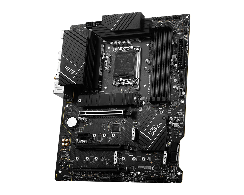 MSI PRO Z790-P WIFI DDR4 Intel Z790 ATX Motherboard — LGA1700 | DDR4 | PCIe 5.0 | Wi-Fi 6E | Intel 2.5GbE | USB 20Gbps | Business PRO Series