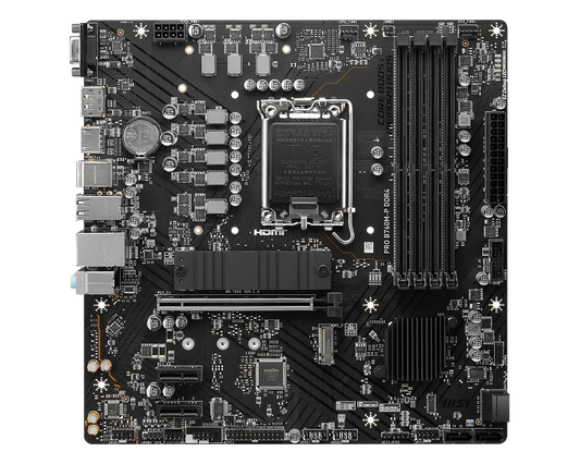 MSI PRO B760M-P DDR4 Intel B760 Micro-ATX Motherboard — LGA1700 | DDR4 | PCIe 4.0 | Triple Display | Business PRO Series