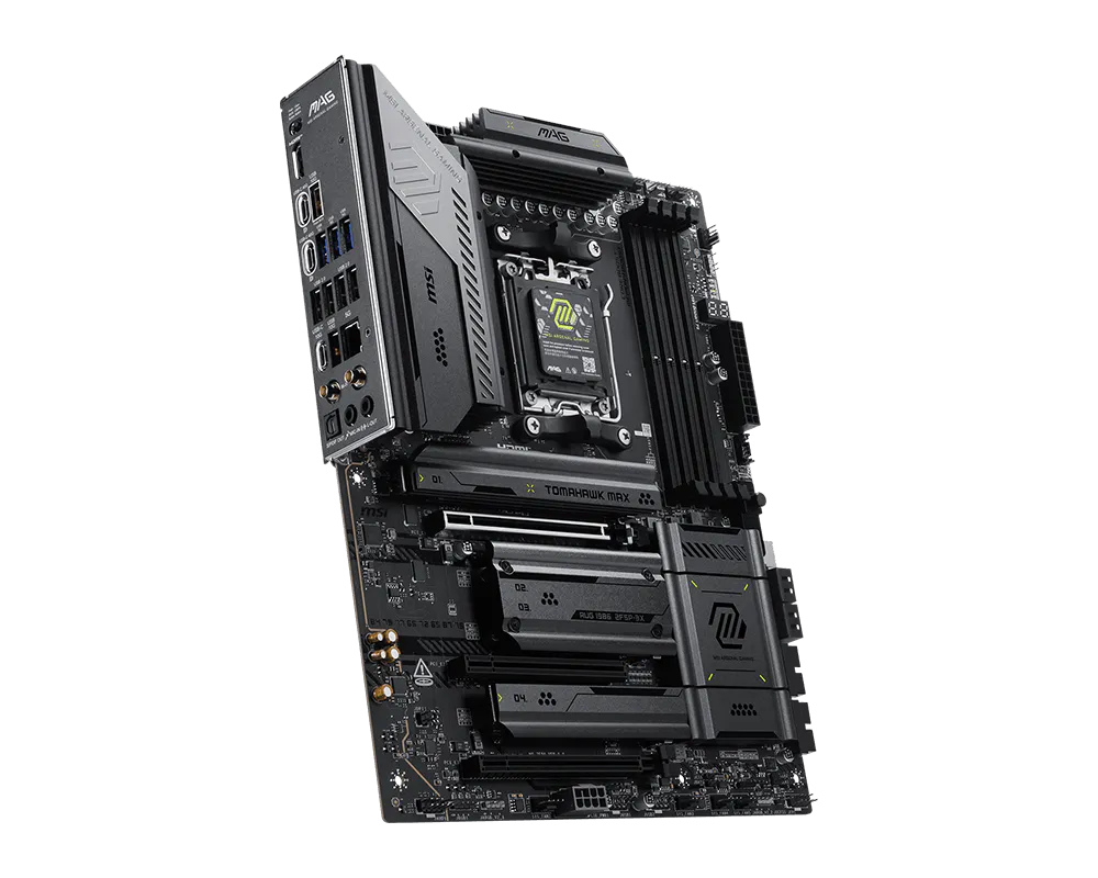 MSI MAG X870E TOMAHAWK MAX WIFI AMD X870E ATX Motherboard — AM5 | DDR5 | PCIe 5.0 | Wi-Fi 7 | 5G LAN | USB 40Gbps | AI PC Ready
